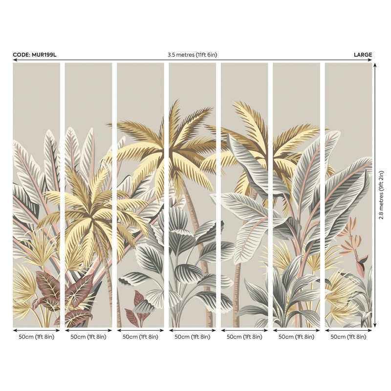 Auberta Mural,  280cm L x 350cm W , Grey