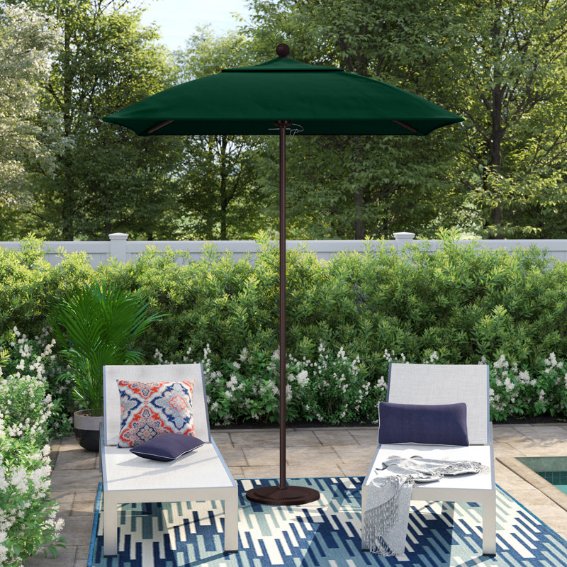 Hibo 72'' Market Sunbrella® Umbrella, Canvas Forest Green Sunbrella® Canvas