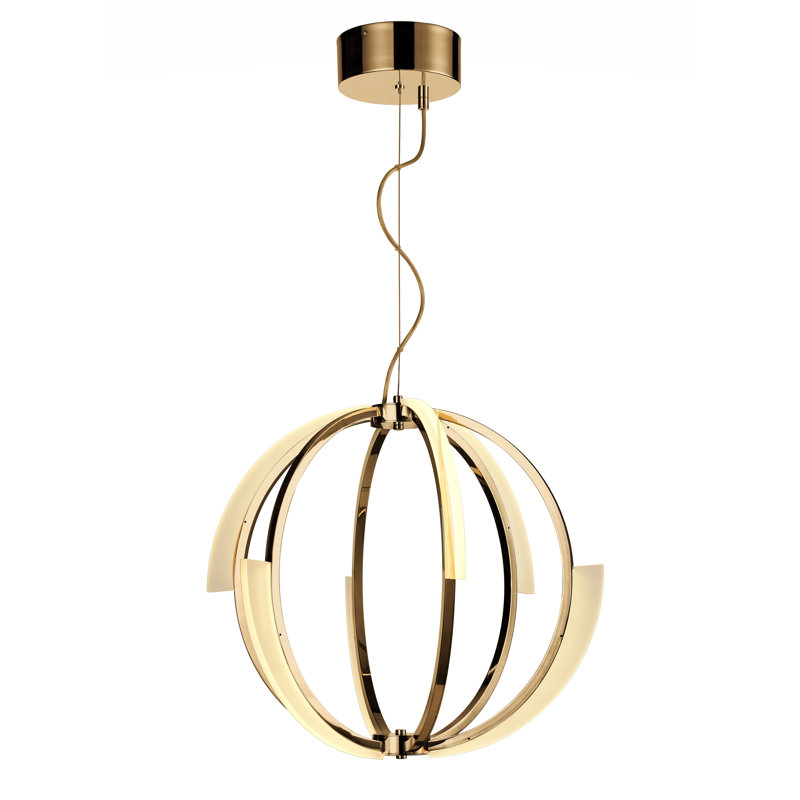 Lustre au clair de lune, Doré, H 19,50 po x l 22 po x P 22 po