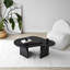 Table basse noire élégante, 41,3 po x 13,8 po x 25,6 po | 100% panneau de particules enduit de mélamine, épaisseur: 0,7 pouce | Bande de chant en PVC durable, conception moderne de couleur unie pour le salon et les espaces contemporains-1825622230-1825622218