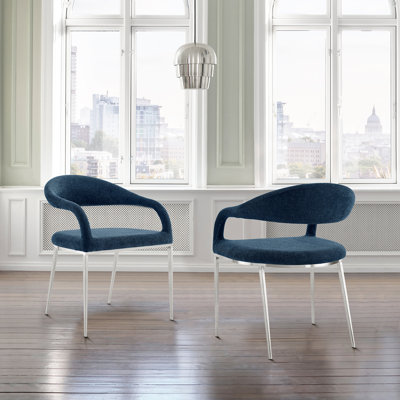 18 " H Upholstered Metal Armchair