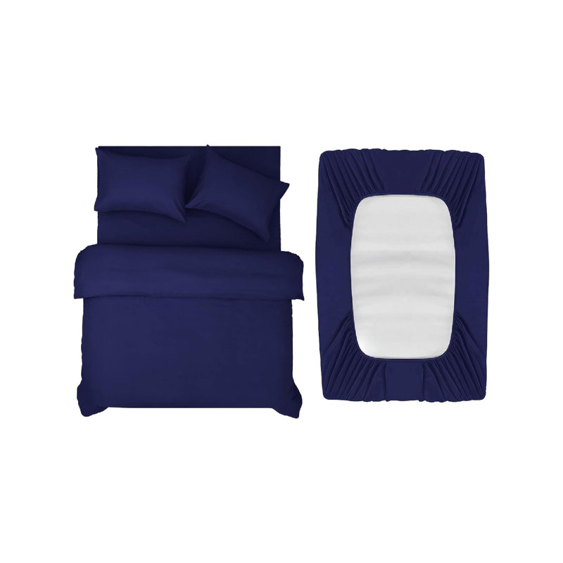 Microfiber Geometric Duvet Cover Set