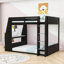 Lit superposé en bois avec bureau, chargement USB, DEL et tablettes-593723832-593723836