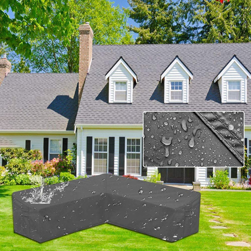 Heavy-Duty  L-Shaped Outdoor Couch Cover