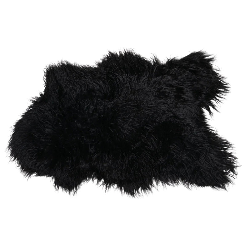 Sheepskin Standard 60cm X 90cm Area Rug, Black