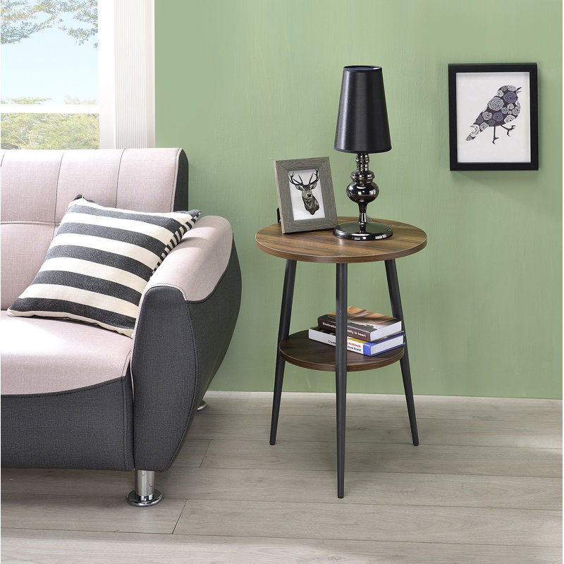 Aspacia End Table, Dark Brown