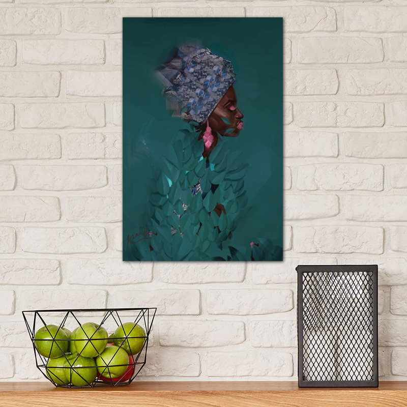 Green 1 Piece Wrapped Canvas Painting, 30.48 cm H x 45.72 cm W