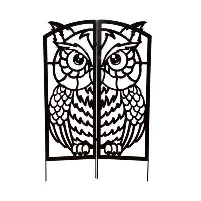 Braxtynn 60" Metal Foldable Owl Trellis