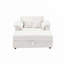Fauteuil d'appoint en velours côtelé avec tabouret de rangement-376123008