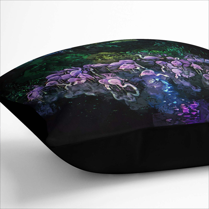 Square Throw Cushion, 55cm H x 55cm W x 20cm D, Black