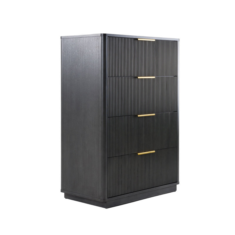 Commode 4 tiroirs Akira, Gris délavé