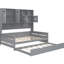 Lit de jour en bois avec lit gigogne simple, armoire et tablette de couleur gris-1294755145-1294755188