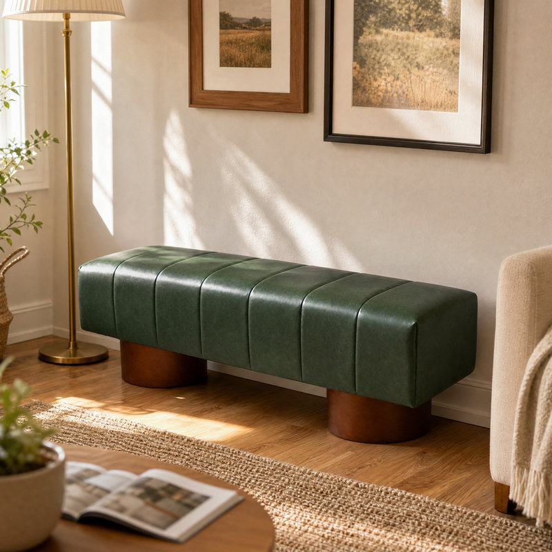 Banquette de salle à manger intérieure rembourrée, Vert