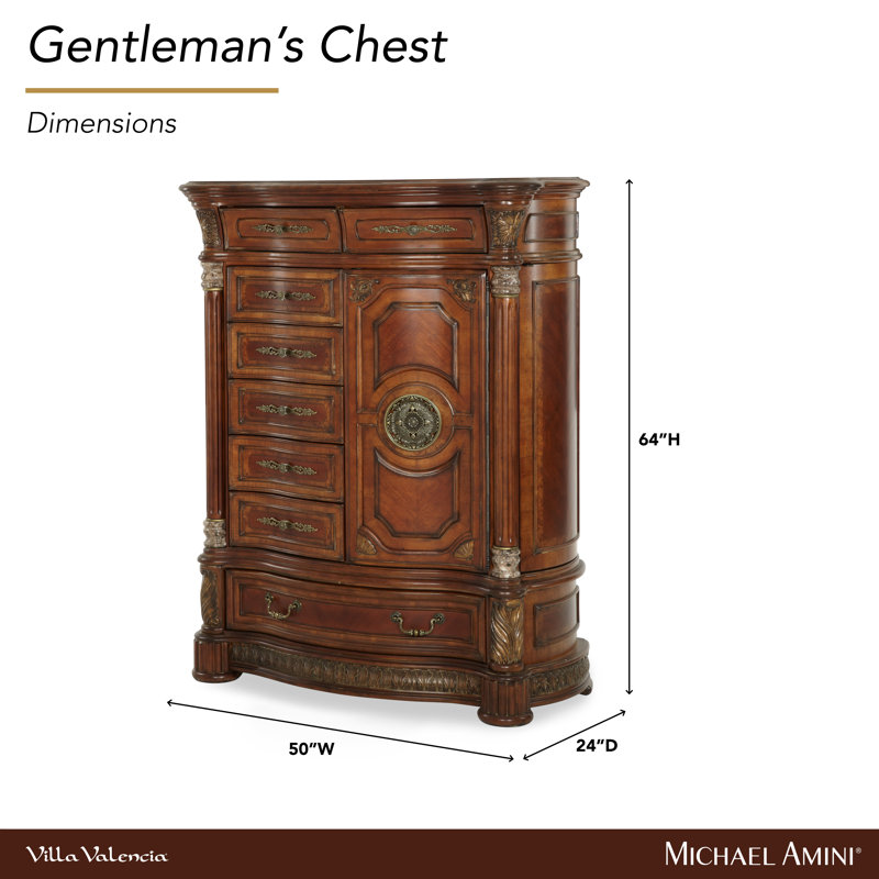 Villa Valencia 64"H Wood Accent Chest