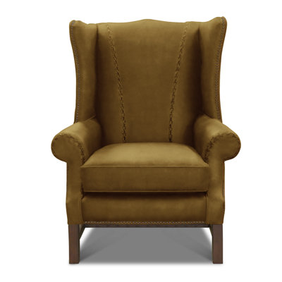Rodolfo Leather Wingback Chair