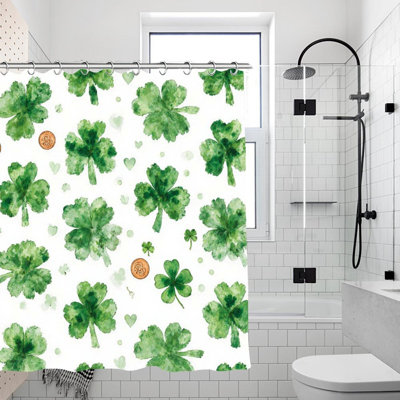 Rideaux de douche Clover Coins pour salle de bain, 71 po x 71 po