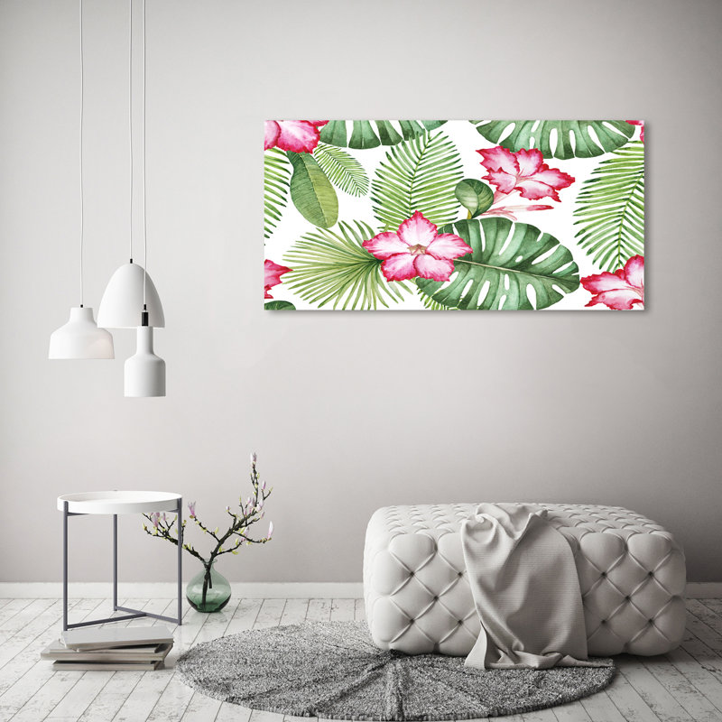 Tropical Flowers - Wrapped Canvas Print