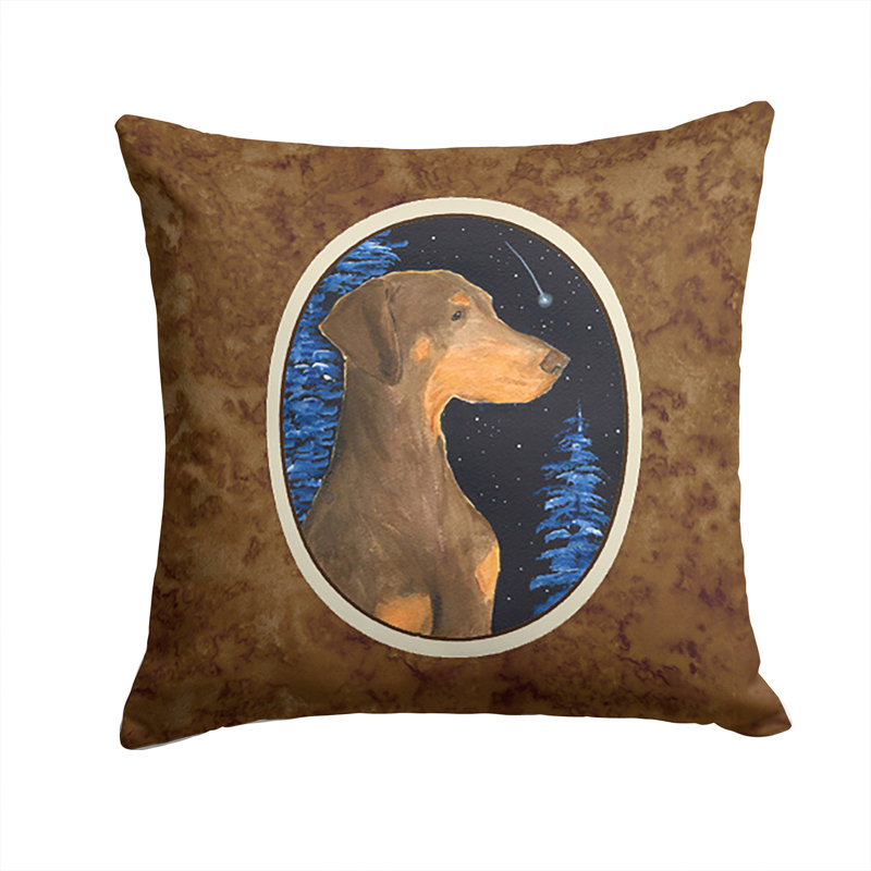 Coussin décoratif intérieur/extérieur starry night doberman
