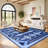 9x12 Extra Large Vintage Southwestern Area Rug, Non-Slip Washable Low-Pile Boho Stain Resistant Foldable Carpet for Office Apartment-129531877