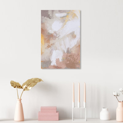 Sunrise Abstract, Clouds Modern Pink - Painting