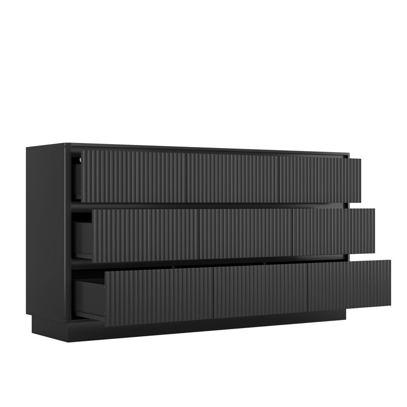 59 " W 9 - Drawer Dresser, Black