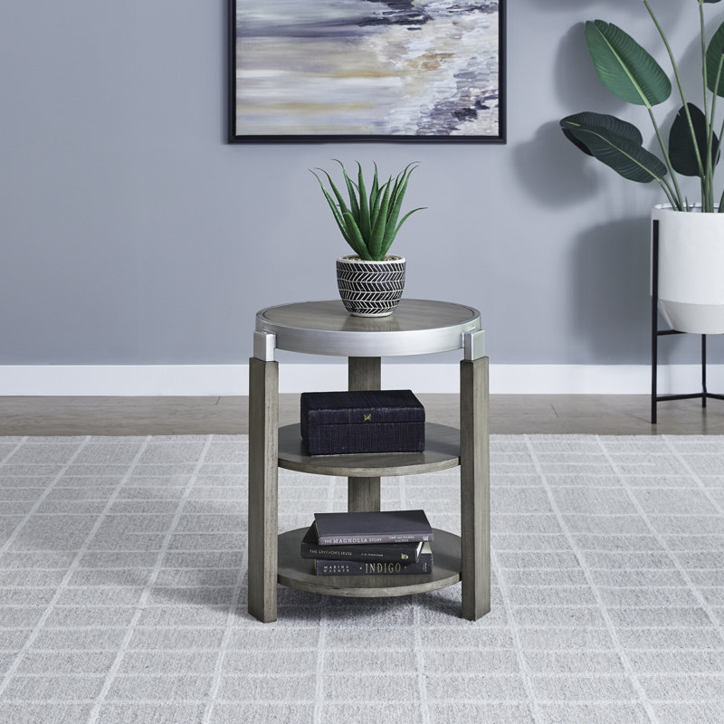 Colyt Chairside Table w/ 2 Open Shelves