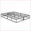 Sommier pour grand lit en métal noir avec housse texturée blanche, hauteur de 8,5 po, capacité de 700 lb pour la chambre principale