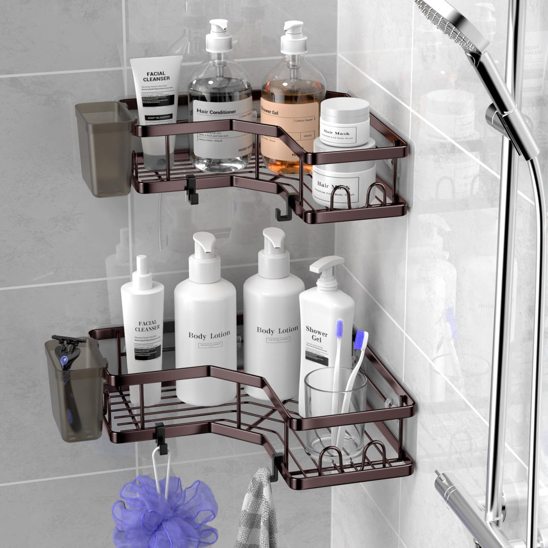 2 Pack Corner Shower Caddy Rebrilliant 