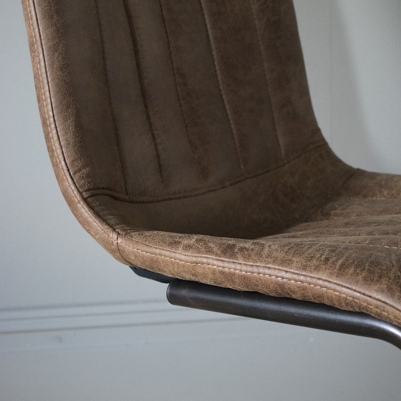 Castlehaven Upholstered Dining Chair, Brown, Brown