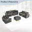 Ensemble de canapés modulaires 4 pièces en U-513415446