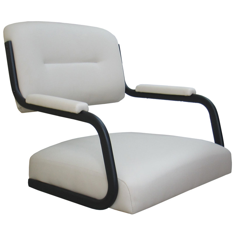Tabouret de bar pivotant 30 po Jomiah, Gris, Blanc