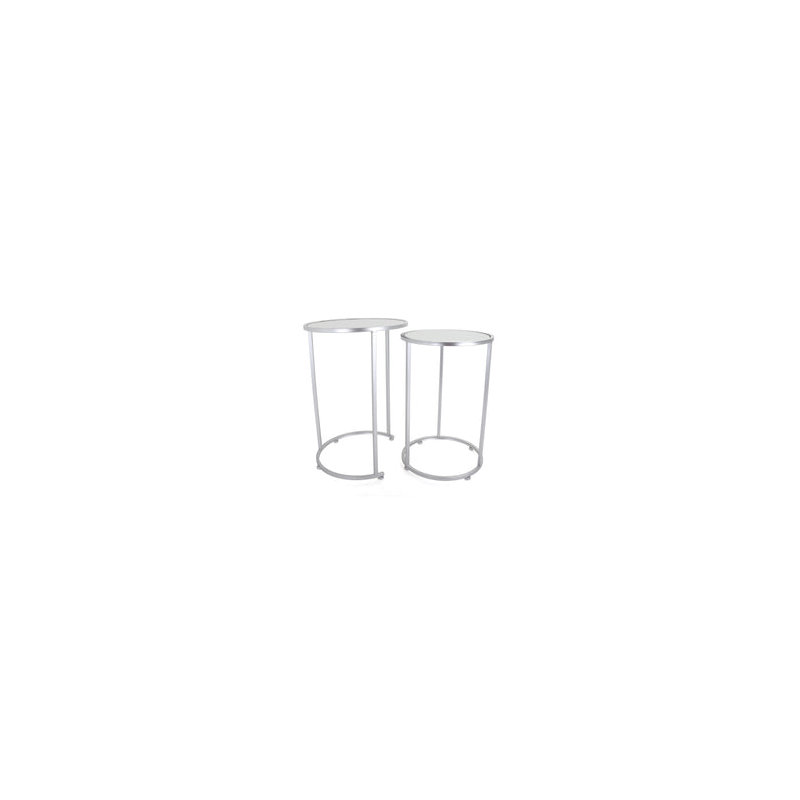 Tables gigognes de 21,75 po de hauteur, Argent