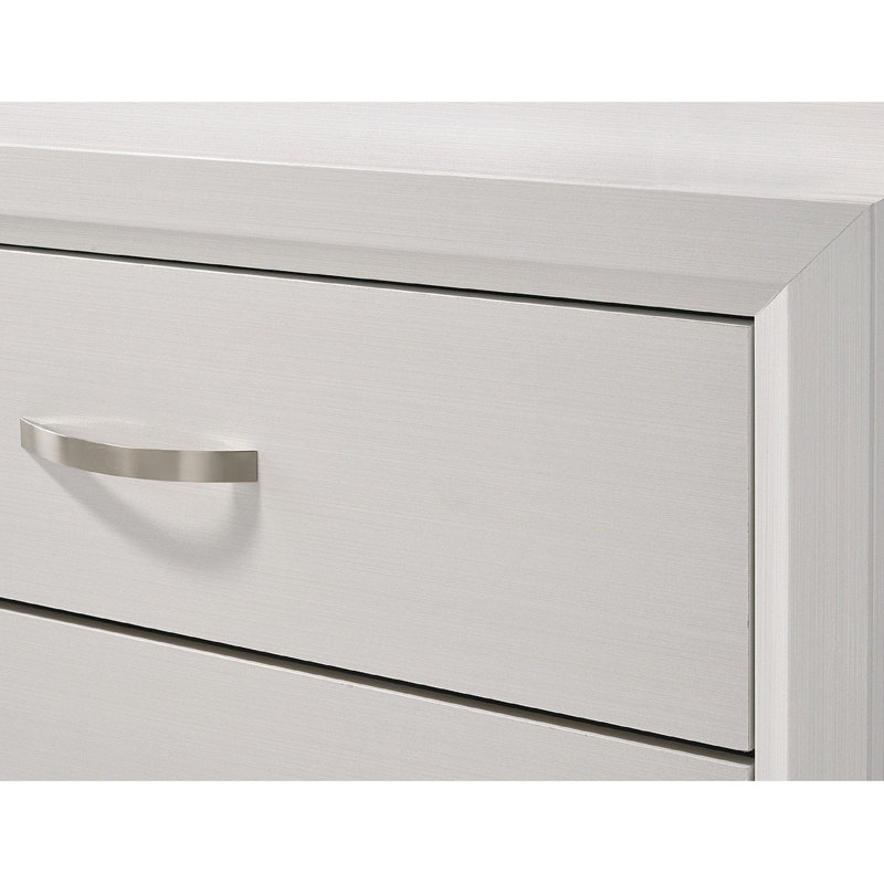 Table de chevet 2 tiroirs Contemporary, Blanc