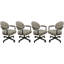 4 chaises de salle à manger pivotantes en métal - Style M-70-129680735-72467236-72467233