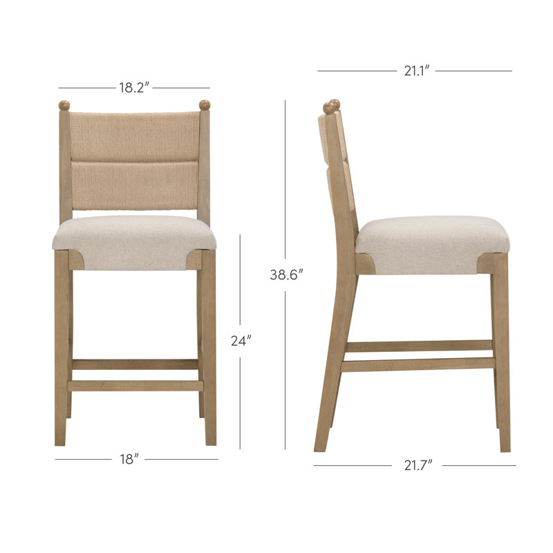 Cove Seagrass Counter Stool, 1