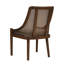 Chaise de salle à manger moderne Paxon en bois d'hévéa massif avec dossier en rotin et assise rembourrée-134972633-134972634