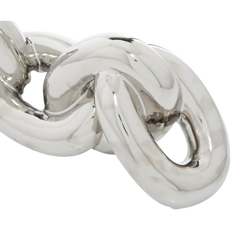 Cosmoliving By Cosmopolitan Set Of 2 Silver Sculpture