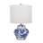 D12x19.3" Blue And White Ceramic Vase Lamp