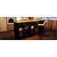Buffet U_STYLE avec plateau extensible et casier à vin, table de bar haute avec éclairage DEL et prise électrique, chariot à vin mobile de style campagnard-1315322030