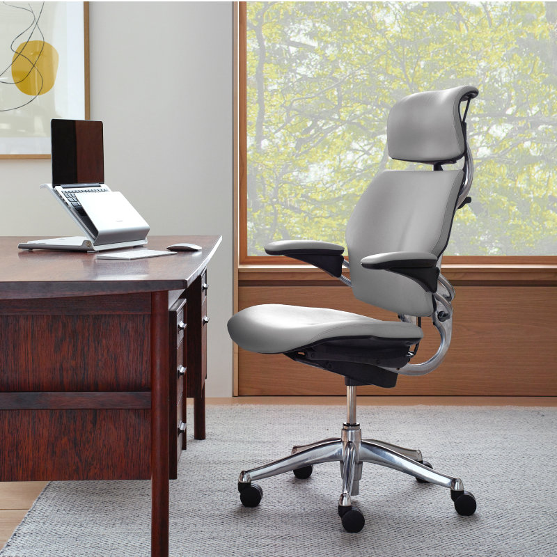 Freedom Headrest Task Chair Genuine Leather, Canyon