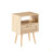 15.75" Rattan End Table With  Drawer And Solid Wood Legs, Modern Nightstand, Side Table For Living Room, Bedroom-445435541