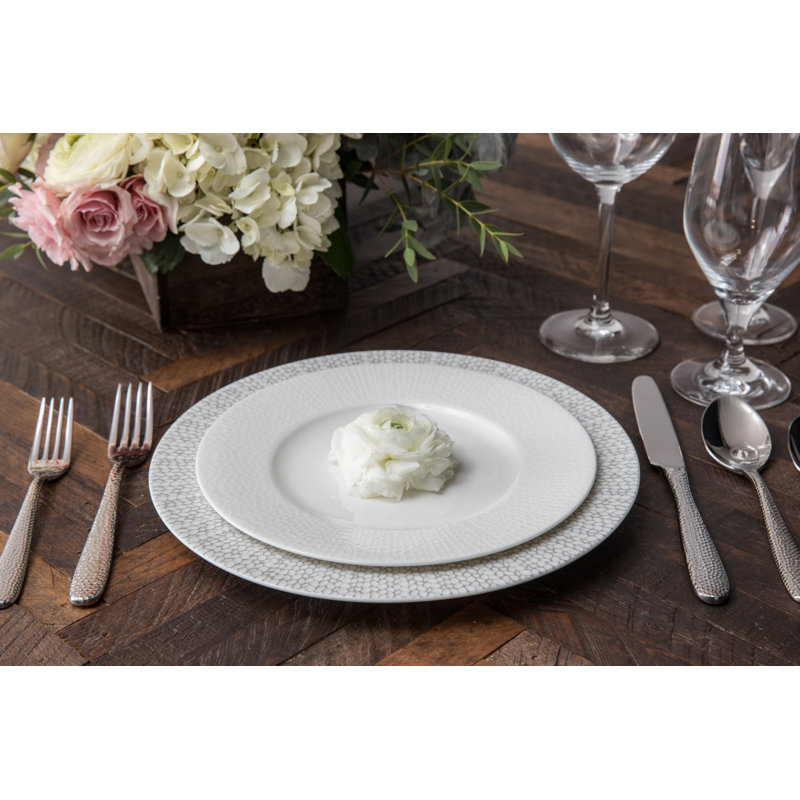 Fortessa Amanda 10.8 Dinner Plate, White/Gray