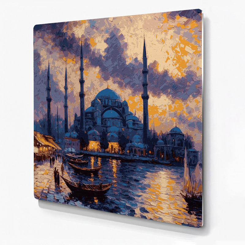 Art mural mauve en villes, Turquie, Turquie, H 32 po x l 32 po