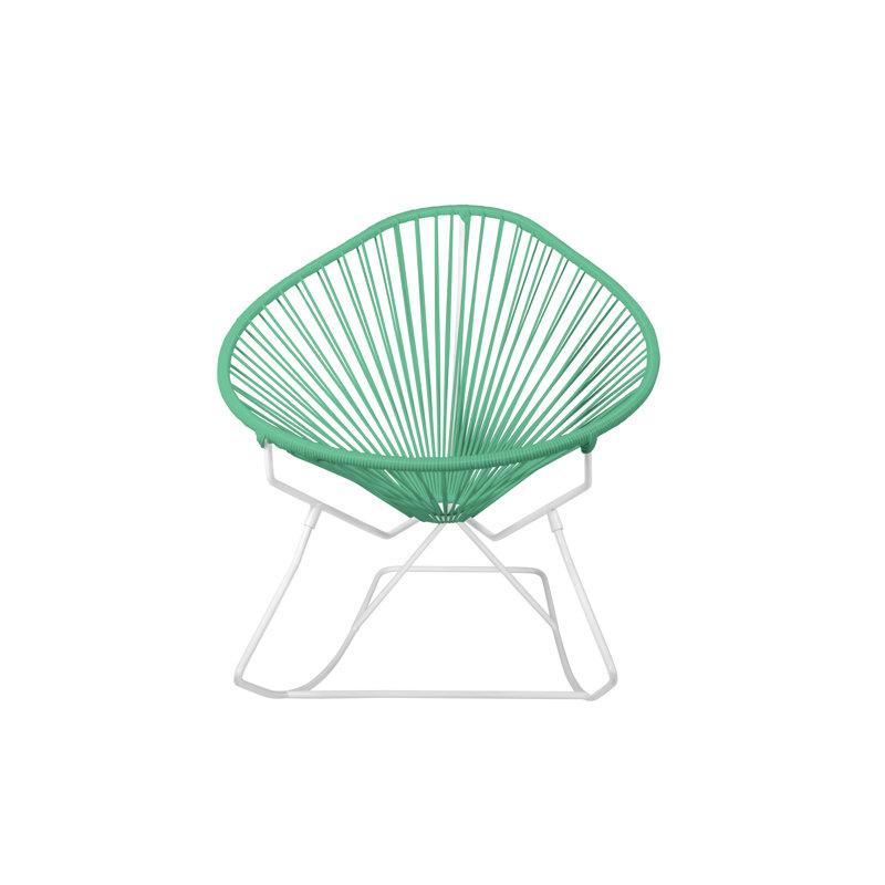 Chaise berçante intérieure / extérieure Acapulco, Menthe / blanc