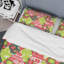 Ensemble de housse de couette en microfibre vert et rouge-484136005
