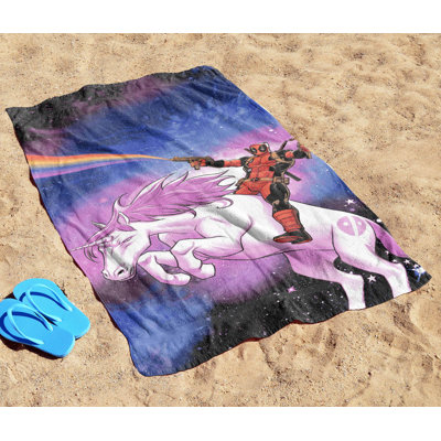 Deadpool Space Ride 100% Cotton Beach Towel