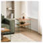 Table d'appoint moderne en noyer et verre