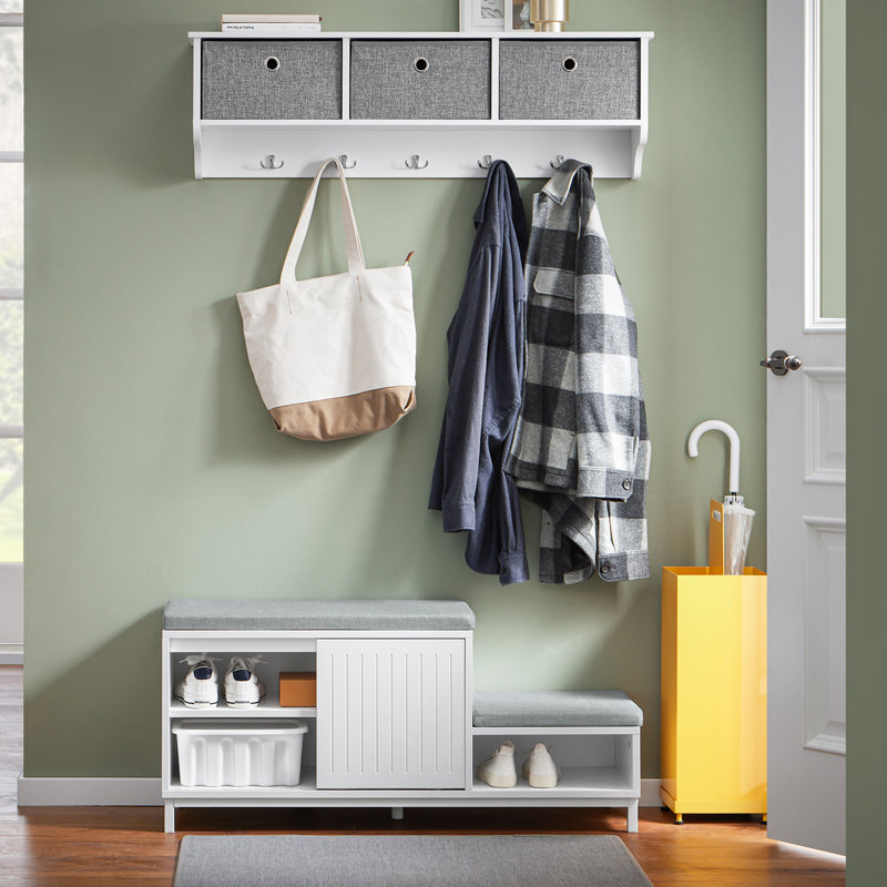 Heckson Polyester Upholstered Storage Bench
