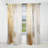 Minimal Gold And Beige Abstract River III - Traditional Velvet Curtain - Room Darkening - 1 panel-107826579