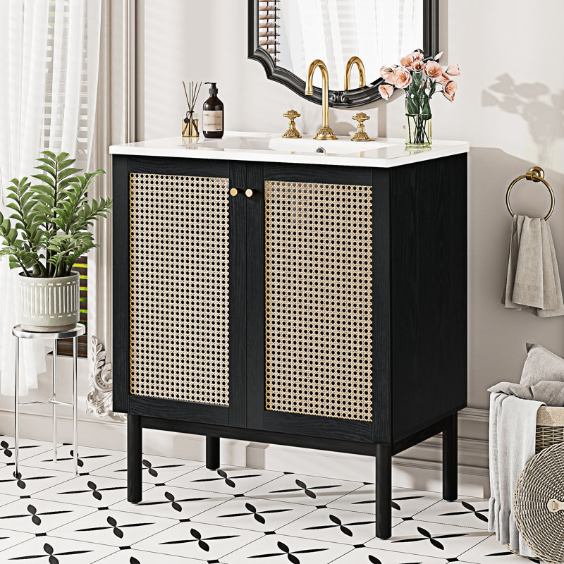 Meuble-lavabo de salle de bain avec lavabo